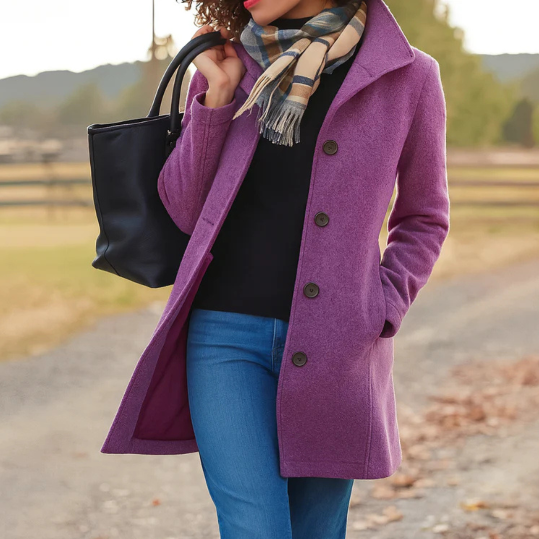 Manon | Manteau en drap avec écharpe offerte