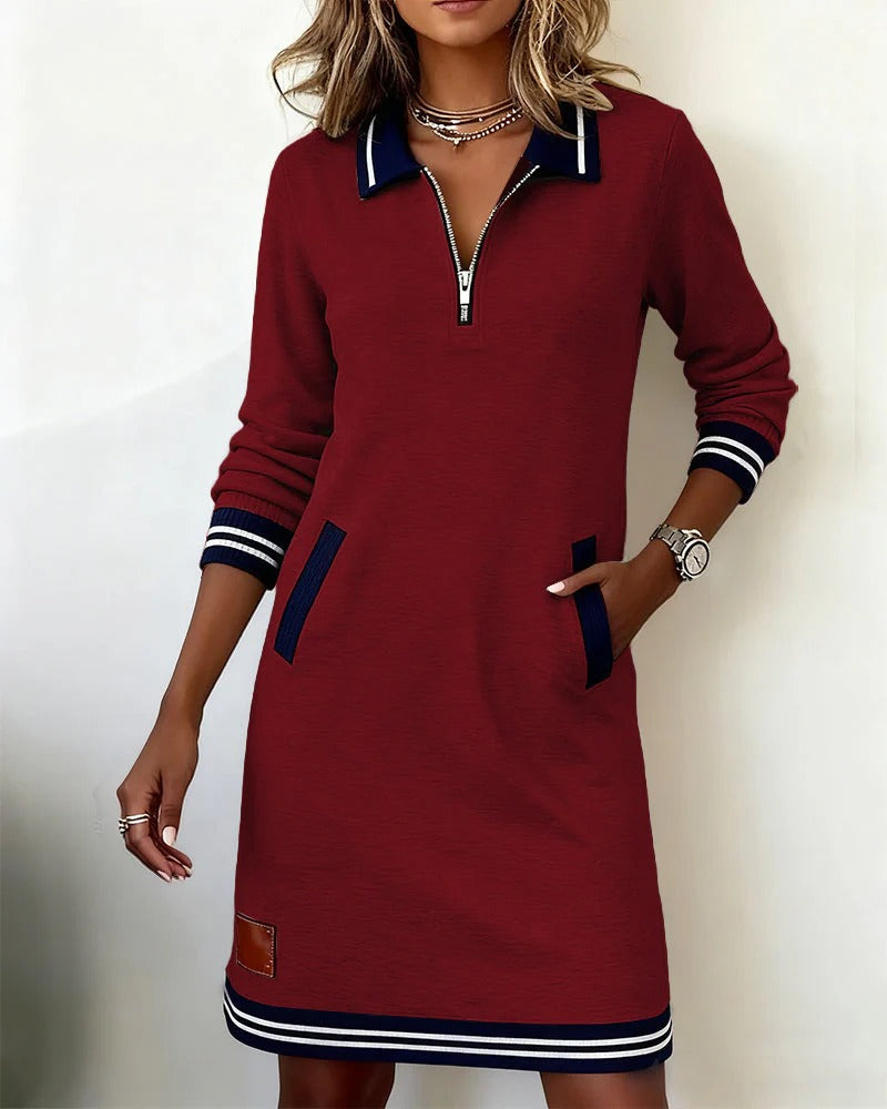 Renata | Chic Long-Sleeved Cotton Dress