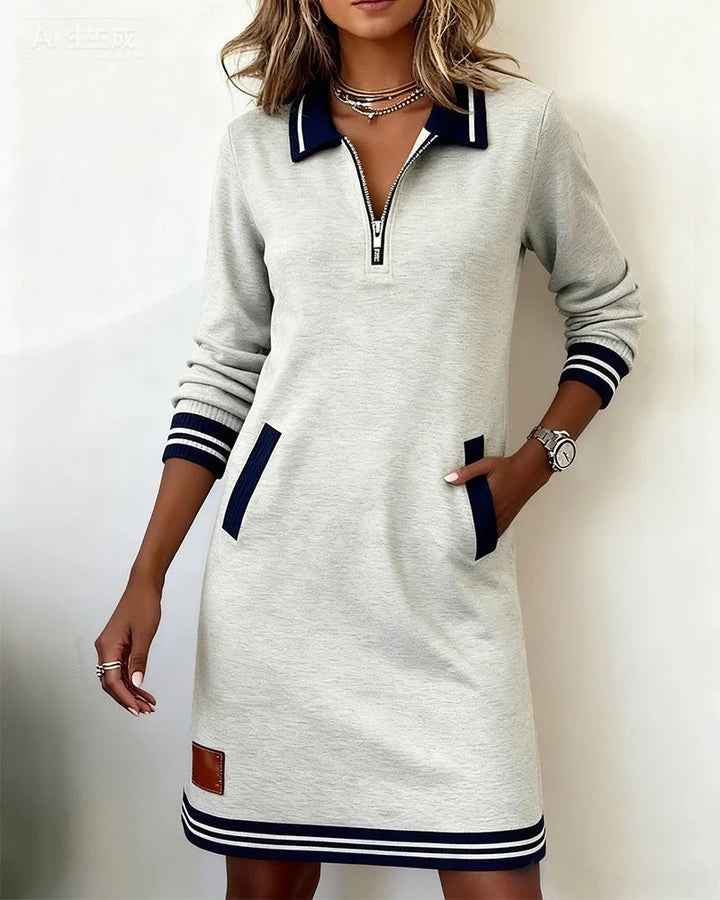 Renata | Chic Long-Sleeved Cotton Dress