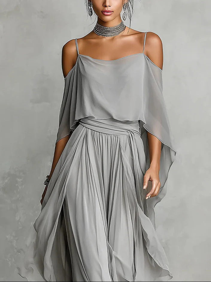 Tania | Grey two-piece fluid set