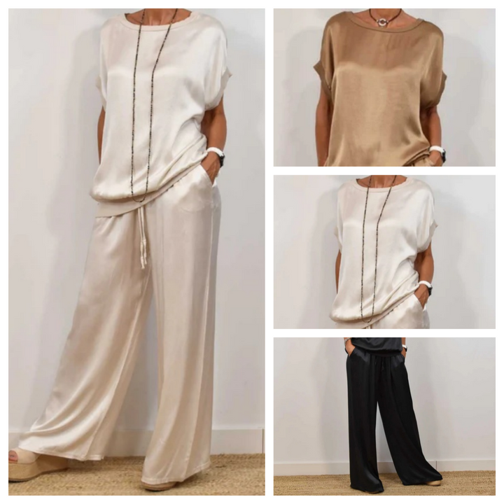 Zoe | Elegant Satin Two-Piece Set