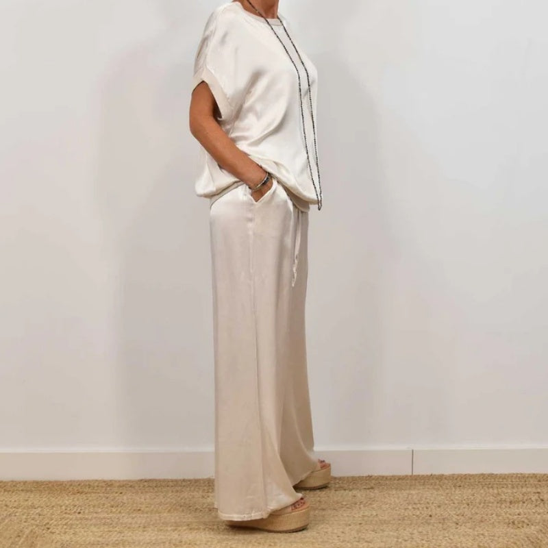 Zoe | Elegant Satin Two-Piece Set