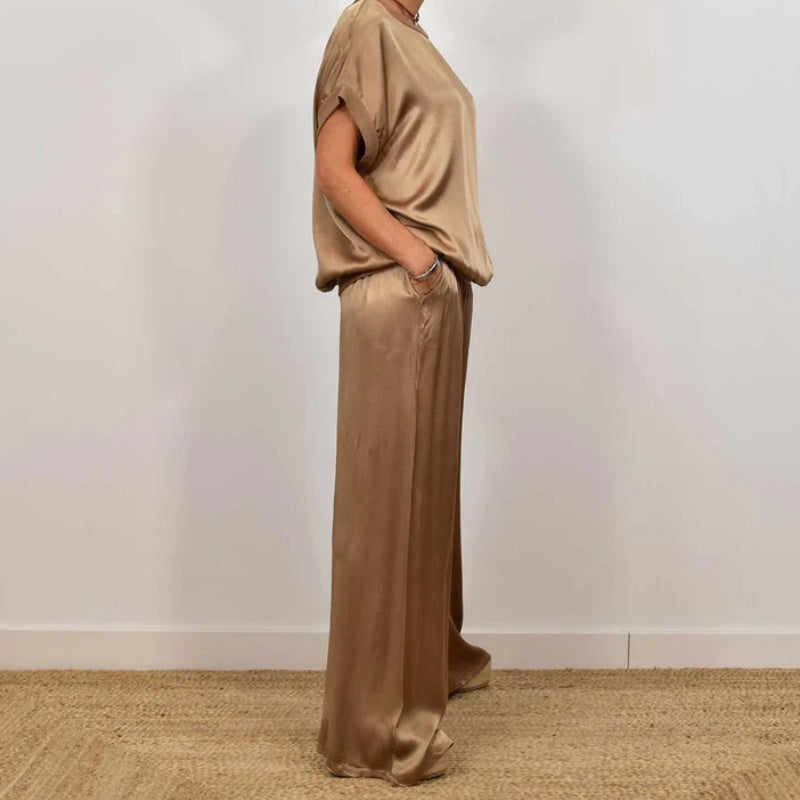 Zoe | Elegant Satin Two-Piece Set