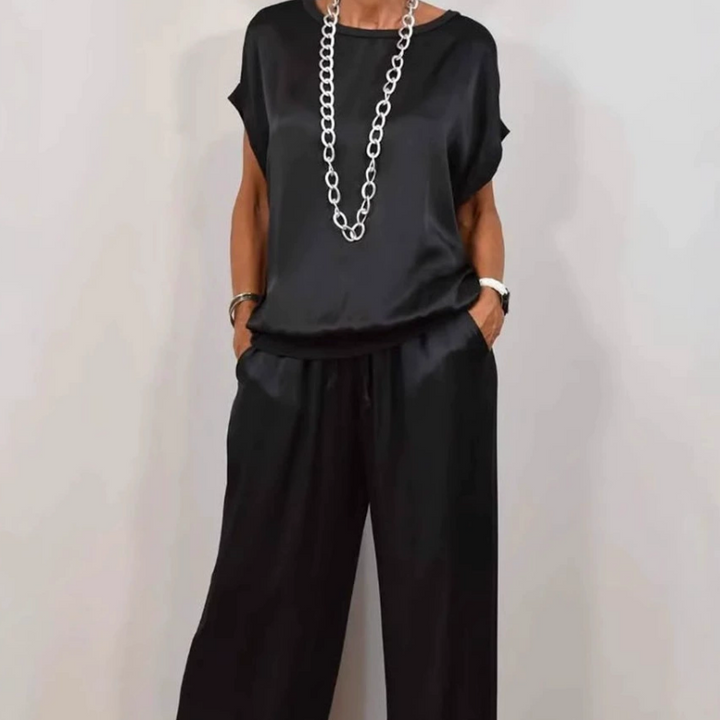 Zoe | Elegant Satin Two-Piece Set
