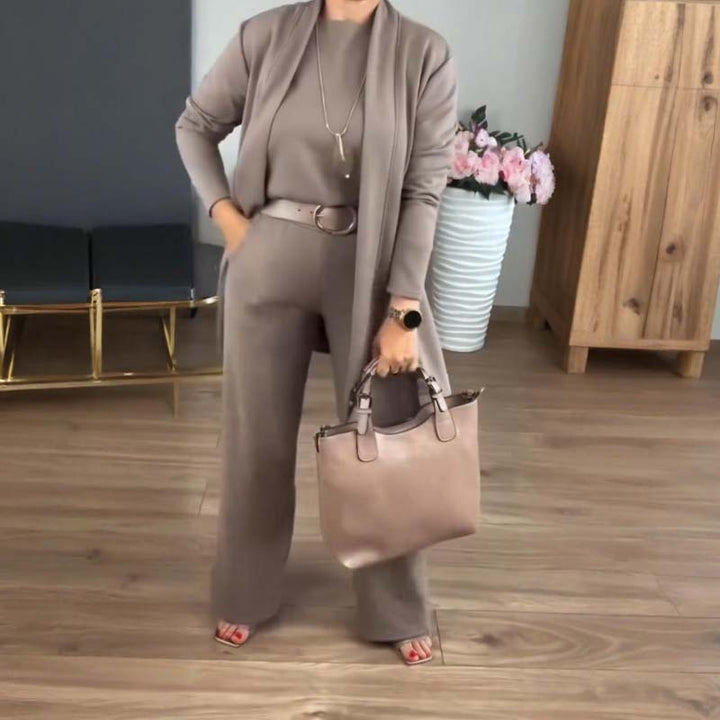 Valeria |  3-piece set including long cardigan, top and pants💞