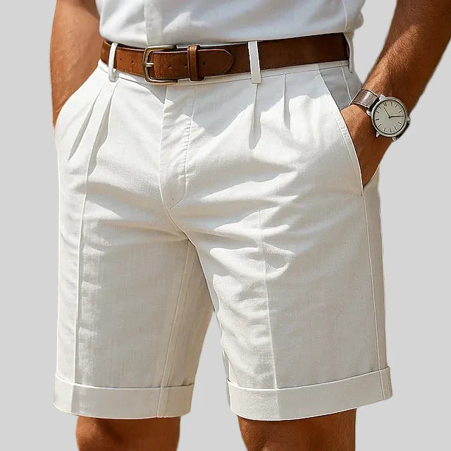 Michele | Pleated summer Bermuda shorts