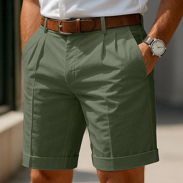 Michele | Pleated summer Bermuda shorts