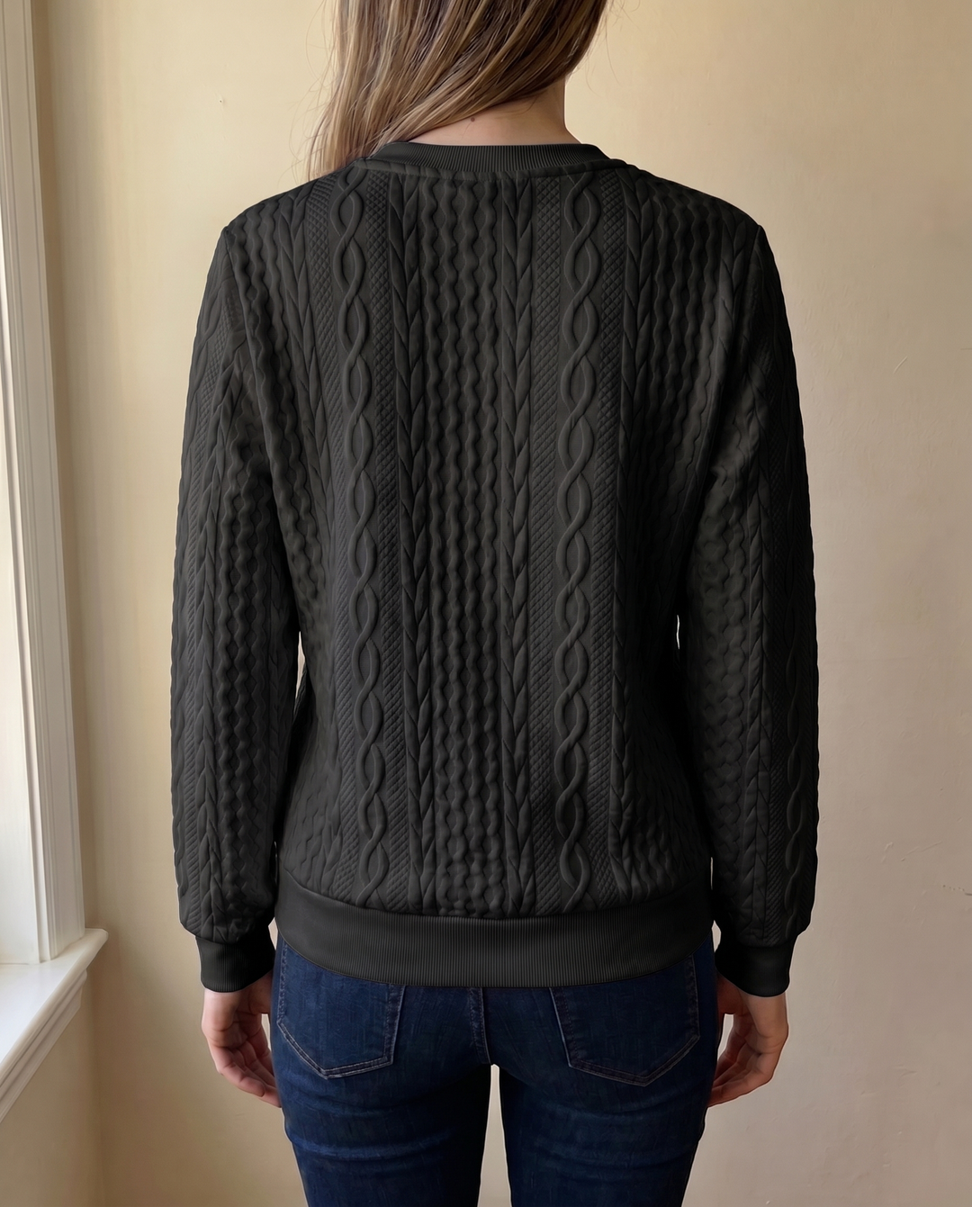 NAZARENA | TEXTURED ZIPPER SWEATSHIRT