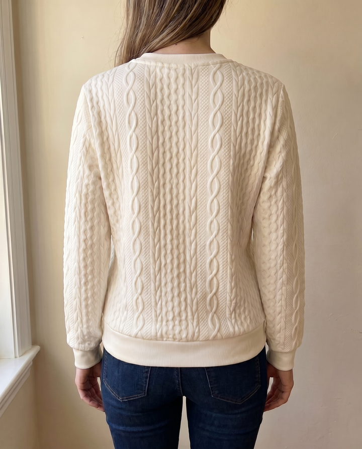 NAZARENA | TEXTURED ZIPPER SWEATSHIRT